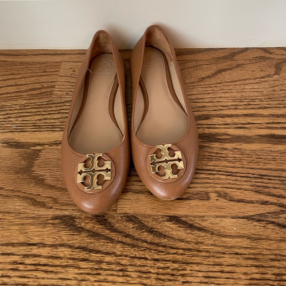 Tory Burch brown leather flats